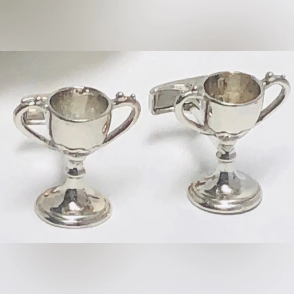 Sterling Silver 925 Trophy Loving Cups Cuff-Links by Ravi Ratan Grad Gift? NEW